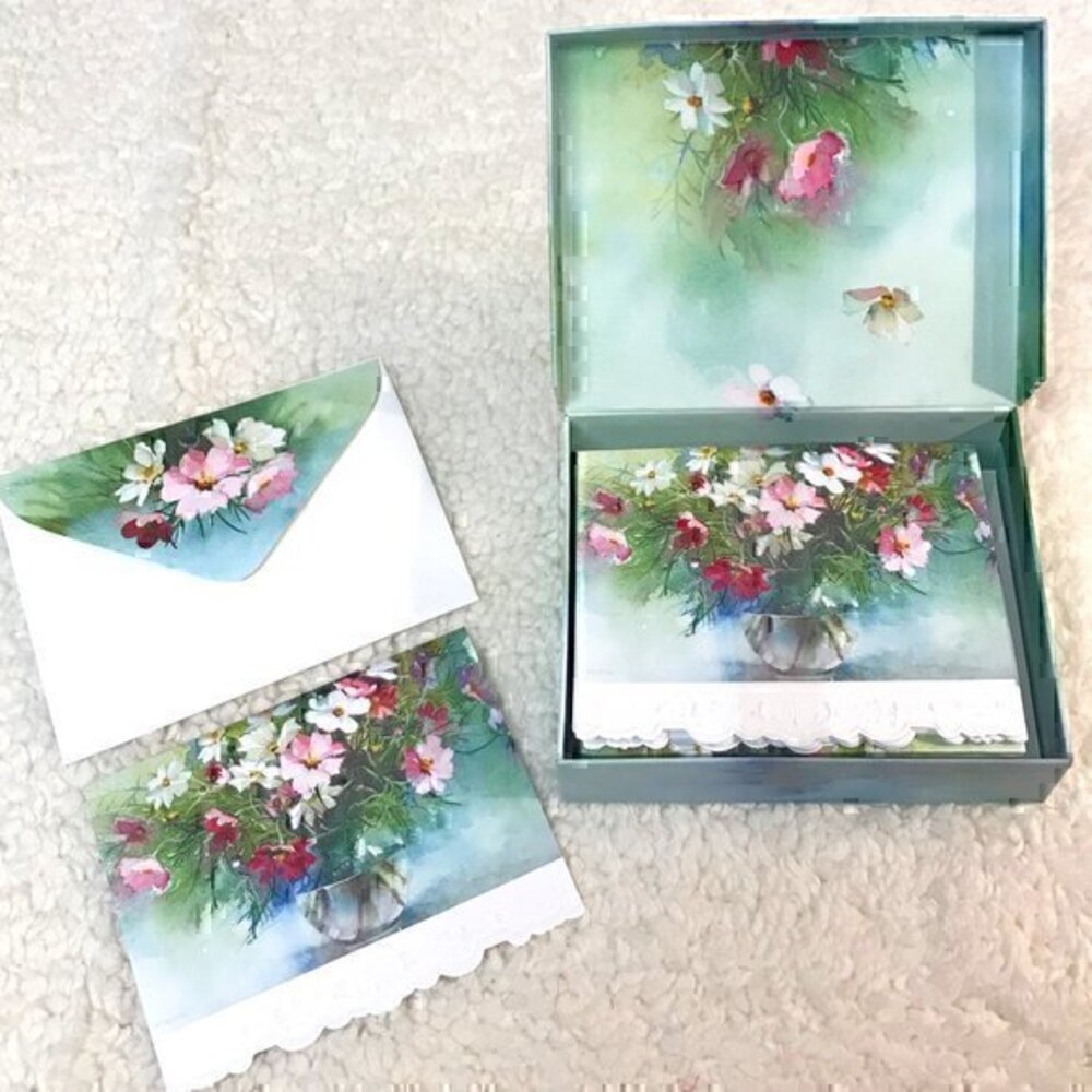Carol Wilson Fine Arts Embossed, Blank Notecards - Set of 15